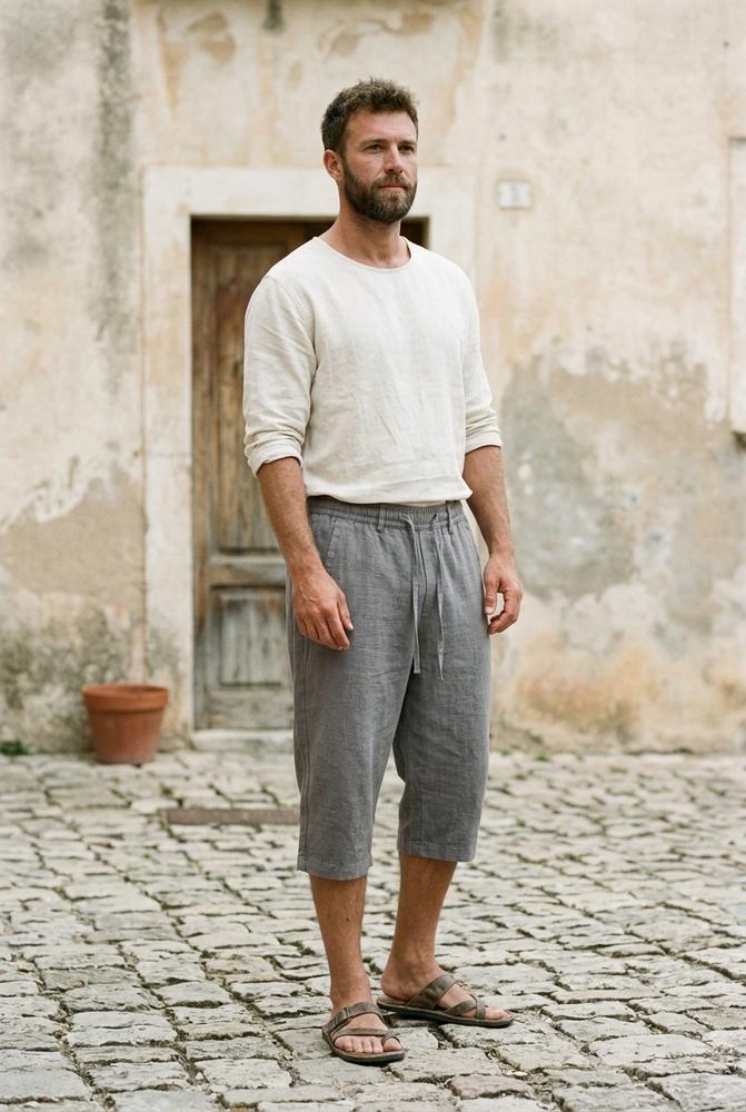 Macys Wear - Lerel | Verkürzte Strukturierte Hose Unisex
