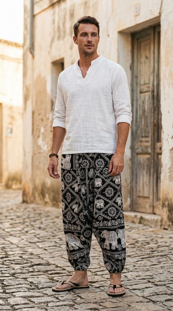Macys Wear - Vavar | Gemusterte Baumwoll Hose Unisex