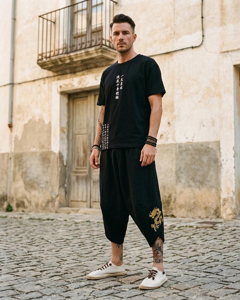 Macys Wear - Rikar | Gecroppte Weite Hose Unisex