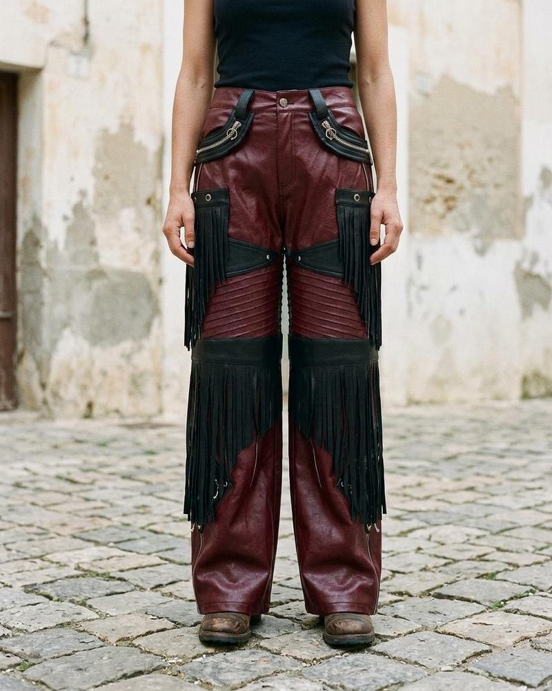 Macys Wear - Zamir | Gesteppte Fransenbesetzte Hose Unisex