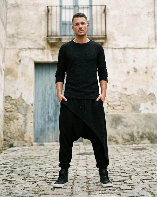 Macys Wear - Alnav | Asymmetrisch Tiefgeschnitten Hose Unisex