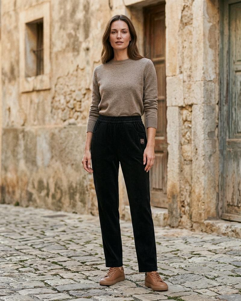 Macys Wear - Zaser | Gerade Geschnittene Chenille Hose Damen
