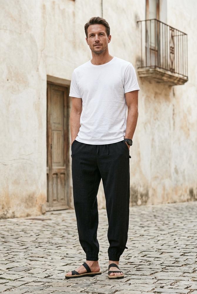 Macys Wear - Damar | Strukturiert Kordelzug Hose Herren