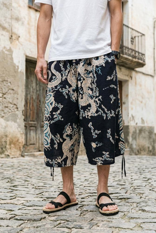 Macys Wear - Samin | Weit Geschnitten Gemustert Hose Herren