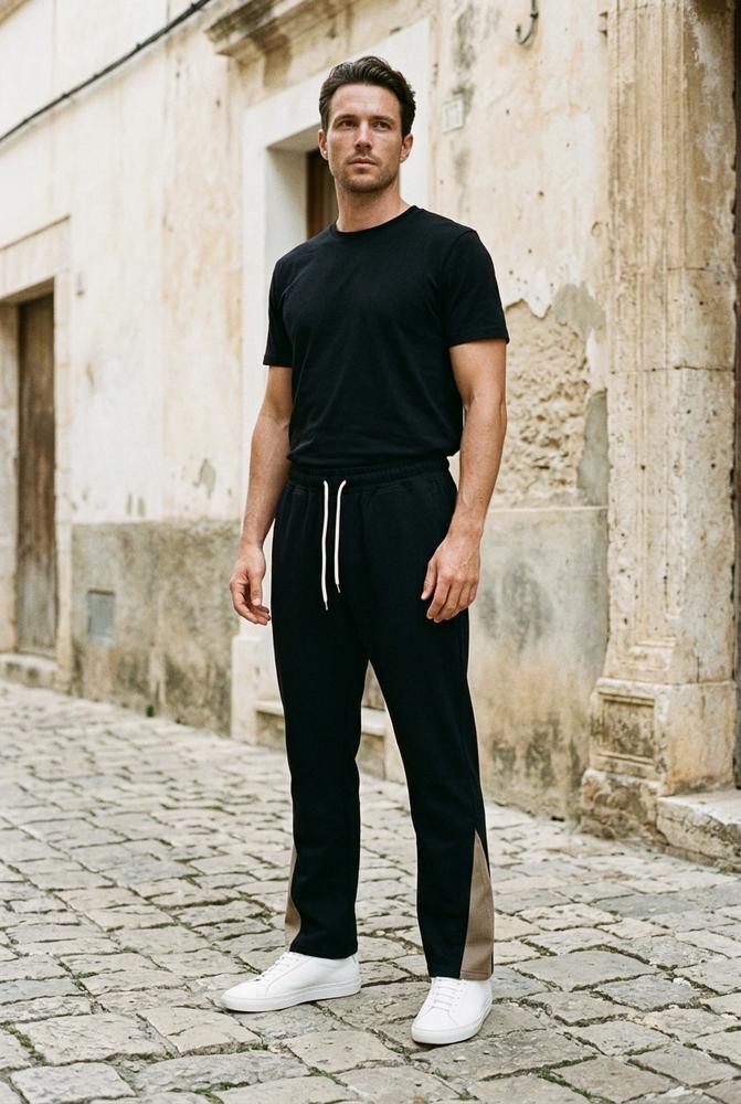 Macys Wear - Salan | Seitlich Geschlitzt Gerade Geschnitten Hose Unisex