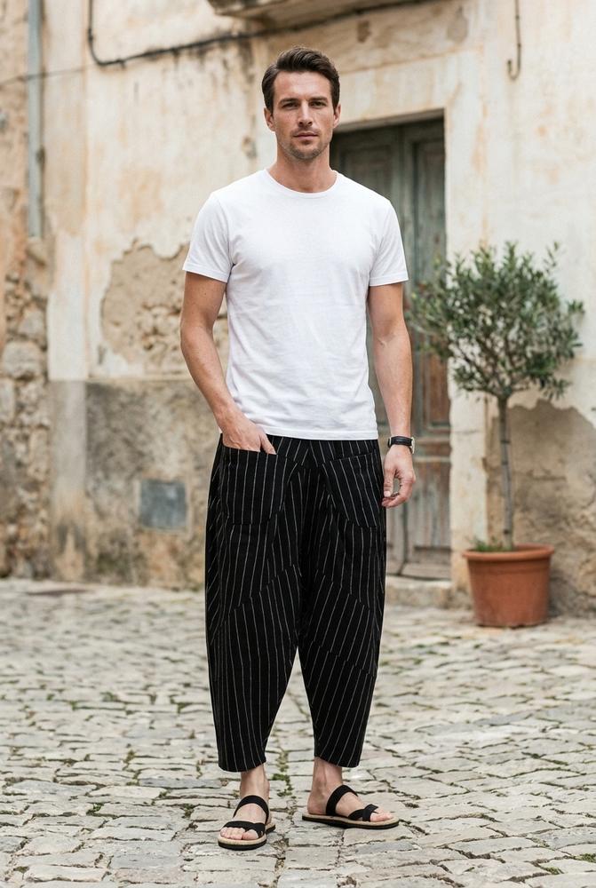 Macys Wear - Zenal | Gestreifte Weite Hose Unisex