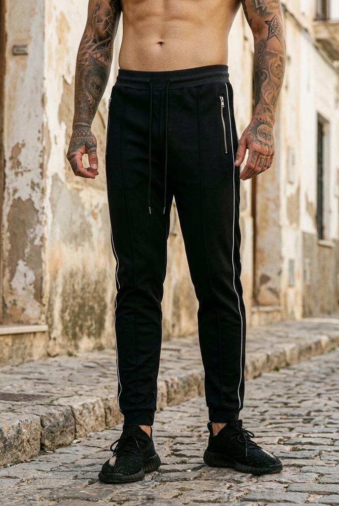Macys Wear - Rasel | Schmal Geschnittene Paspelierte Hose Herren