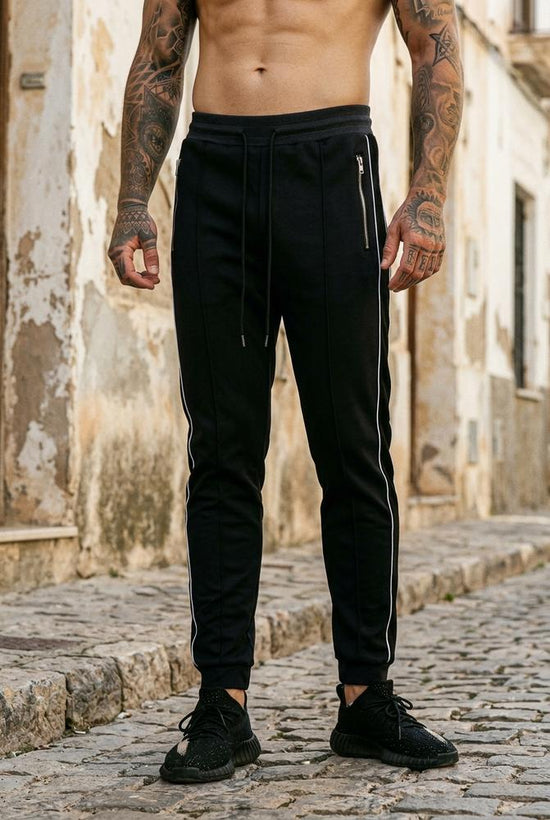 Macys Wear - Rasel | Schmal Geschnittene Paspelierte Hose Herren