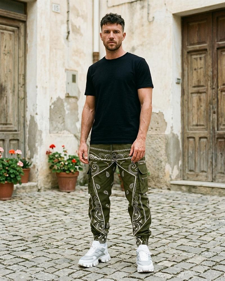 Macys Wear - Karon | Gemustert Weitgeschnitten Hose Unisex