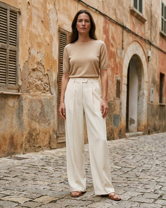 Macys Wear - Eltal | Weit geschnittene Plissierte Hose Unisex