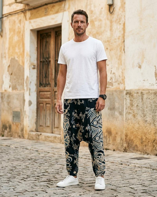 Macys Wear - Kahal | Gemusterte Tiefgeschnittene Hose Unisex