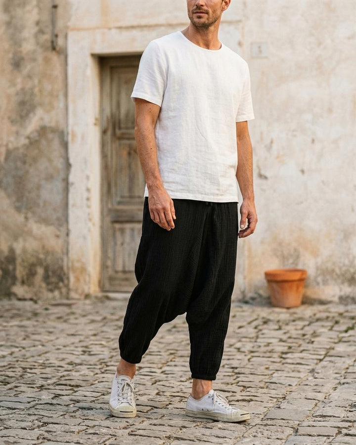 Macys Wear - Zarev | Weitgeschnittene Strukturierte Hose Herren