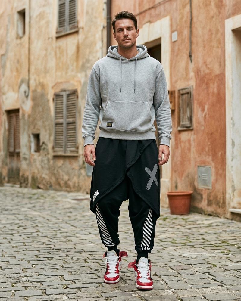 Macys Wear - Vidan | Asymmetrisch Tiefgeschnitten Hose Unisex