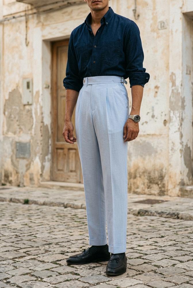 Macys Wear - Vever | Hoch Taillierte Plissierte Hose Herren