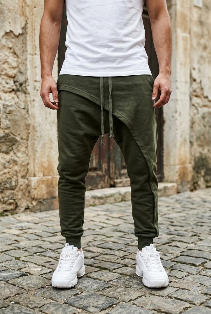 Macys Wear - Rarev | Asymmetrisch Geschnittene Baumwoll Hose Herren
