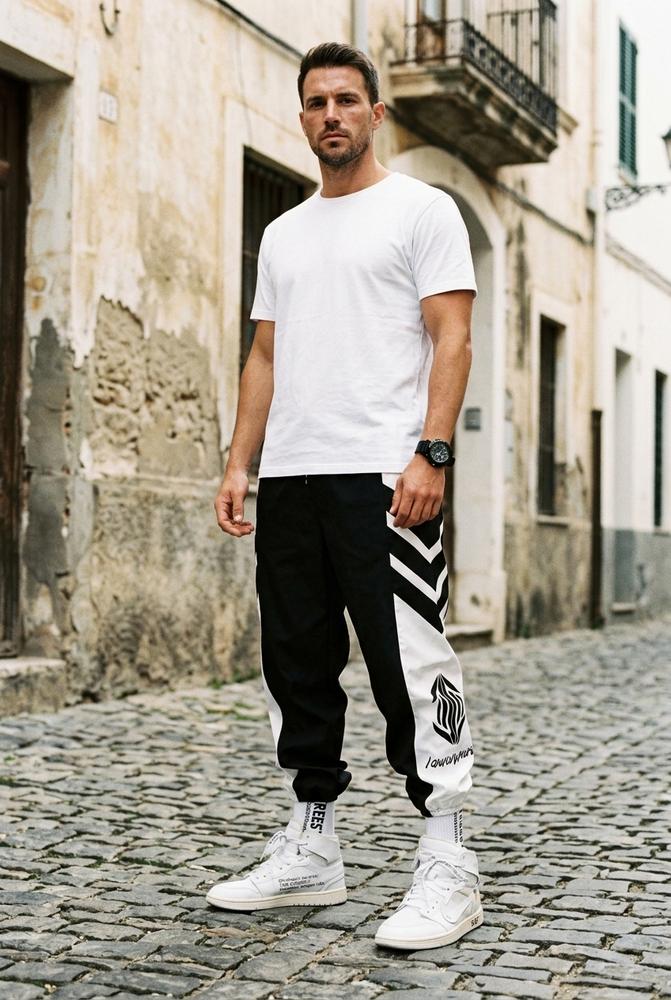 Macys Wear - Zeral | Grafische Locker Geschnittene Hose Herren