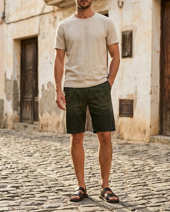 Macys Wear - Mamer | Gemusterte Kurze Hose Herren