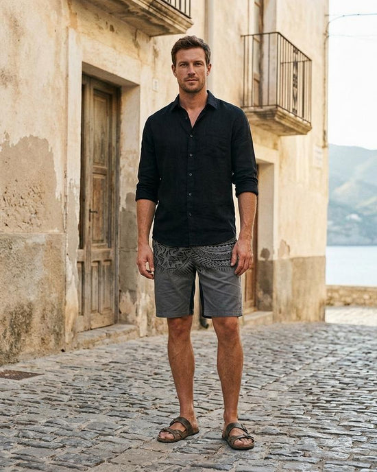 Macys Wear - Mamer | Gemusterte Kurze Hose Herren