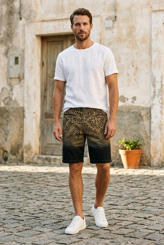 Macys Wear - Mamer | Gemusterte Kurze Hose Herren