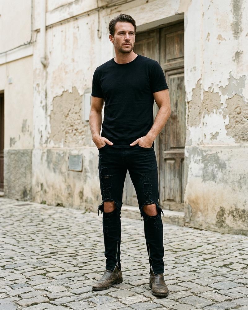 Macys Wear - Keron | Zerrissene Figurbetonte Hose Unisex