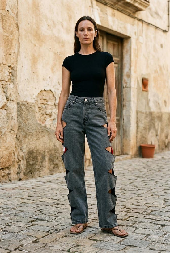 Macys Wear - Sahal | Ausgeschnittene Baumwoll Hose Unisex