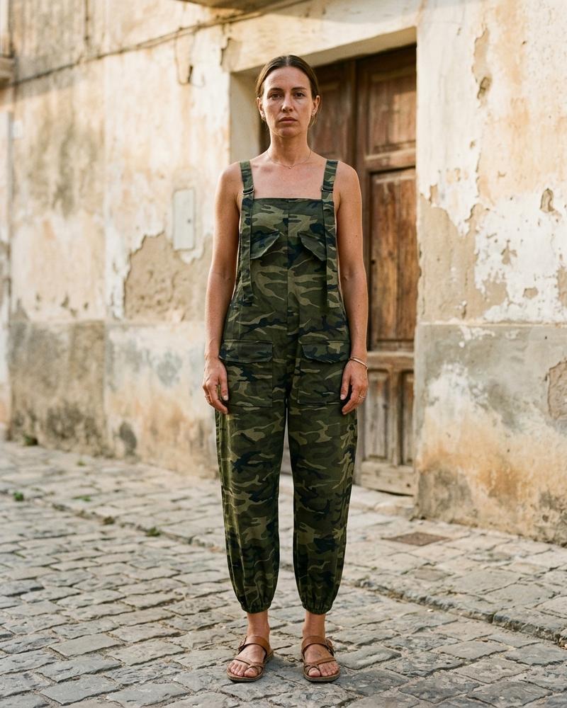 Macys Wear - Miran | Gemusterte Ärmellose Hose Damen