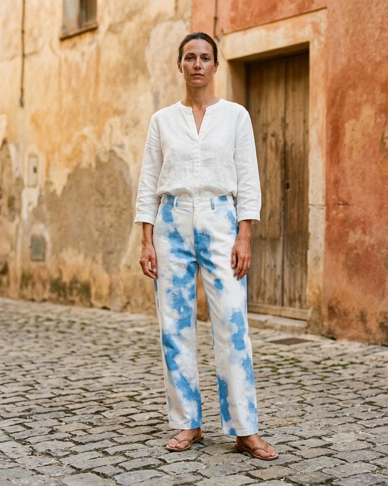 Macys Wear - Dalan | Wolkig Gefärbte Hose Unisex