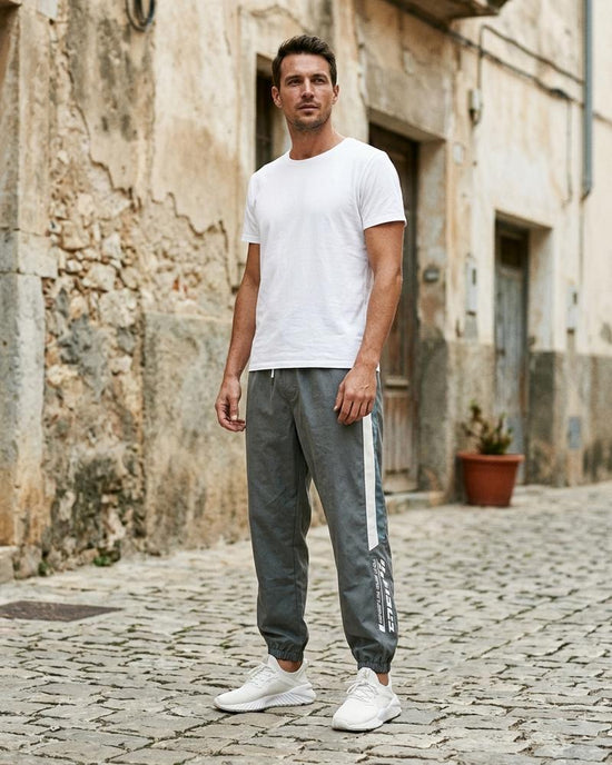 Macys Wear - Zesel | Gestreifte Bedruckte Hose Herren