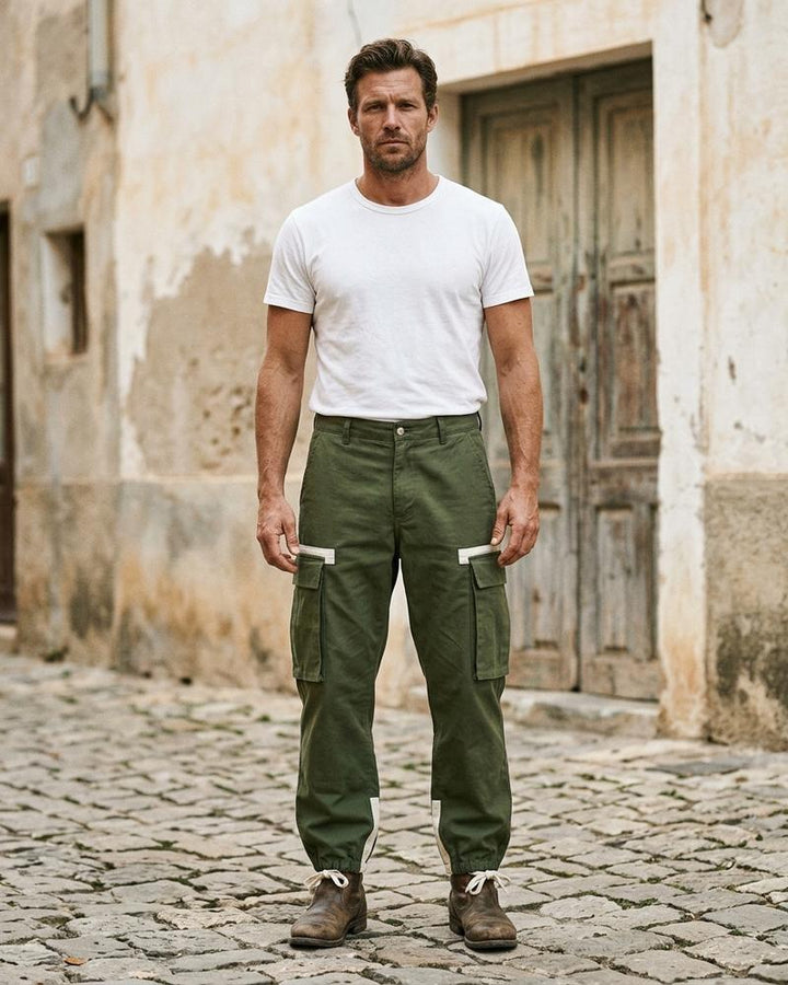 Macys Wear - Rimin | Zweifarbige Weit Geschnittene Hose Unisex