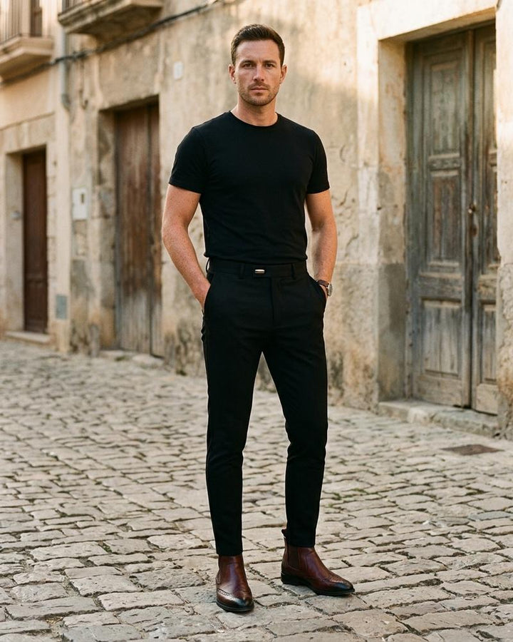 Macys Wear - Rinal | Schmale Glatte Hose Herren