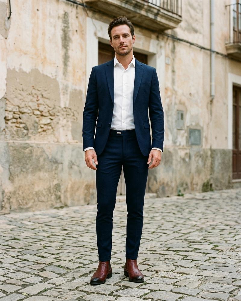 Macys Wear - Rinal | Schmale Glatte Hose Herren