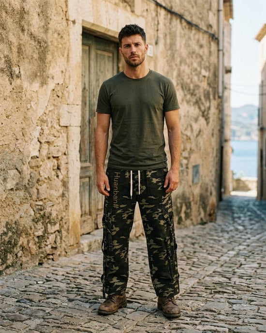 Macys Wear - Tilom | Geradegeschnittene Gecamouflagete Hose Unisex