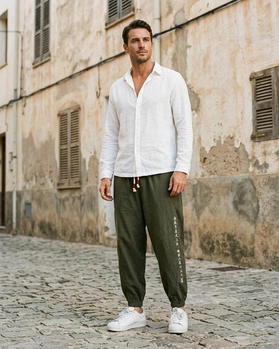 Macys Wear - Yosan | Bestickte Locker Geschnittene Hose Herren