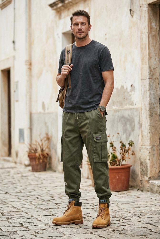 Macys Wear - Yiwel | Geschnürte Cargo Hose Herren