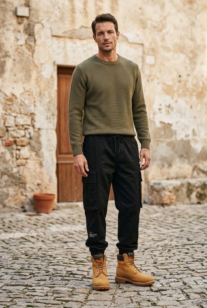 Macys Wear - Yiwel | Geschnürte Cargo Hose Herren