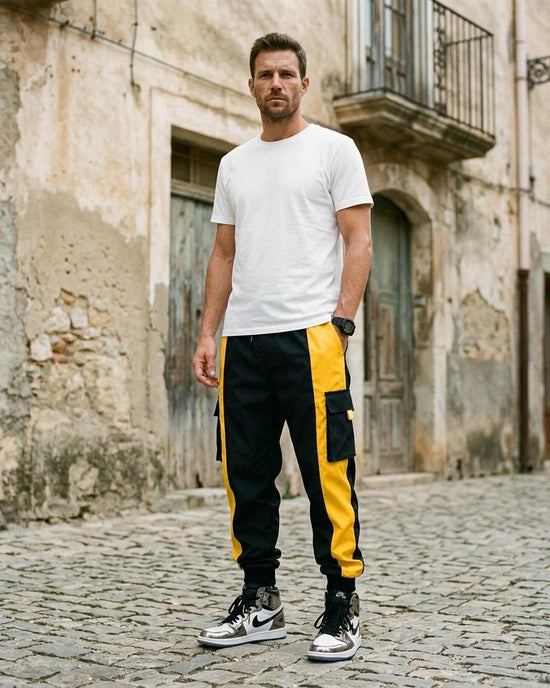 Macys Wear - Raken | Zweifarbige Getaperte Hose Herren