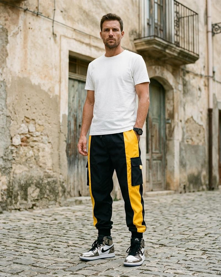 Macys Wear - Raken | Zweifarbige Getaperte Hose Herren