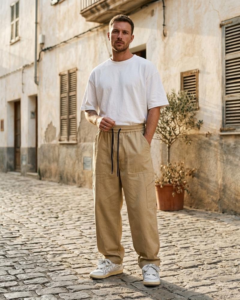 Macys Wear - Dalev | Weit Geschnittene Baumwoll Hose Unisex