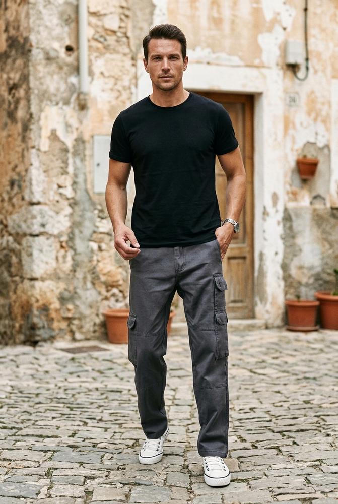 Macys Wear - Arlan | Gerade Geschnittene Baumwoll Hose Herren