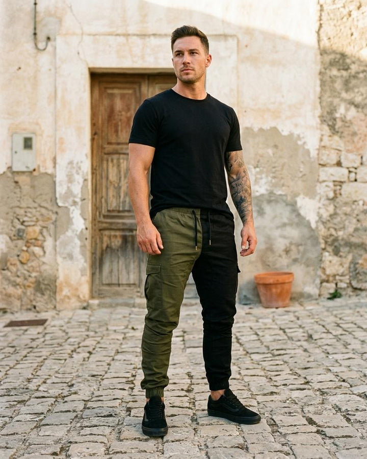 Macys Wear - Calom | Zweifarbige Baumwoll Hose Herren