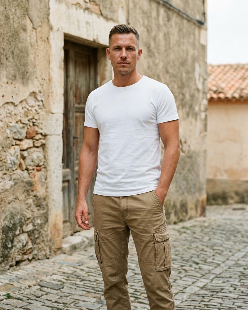 Macys Wear - Maron | Gerade Geschnittene Baumwoll Hose Herren