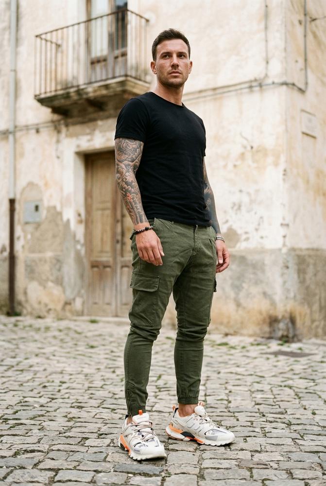 Macys Wear - Nerev | Schmal Geschnittene Cargo Hose Herren