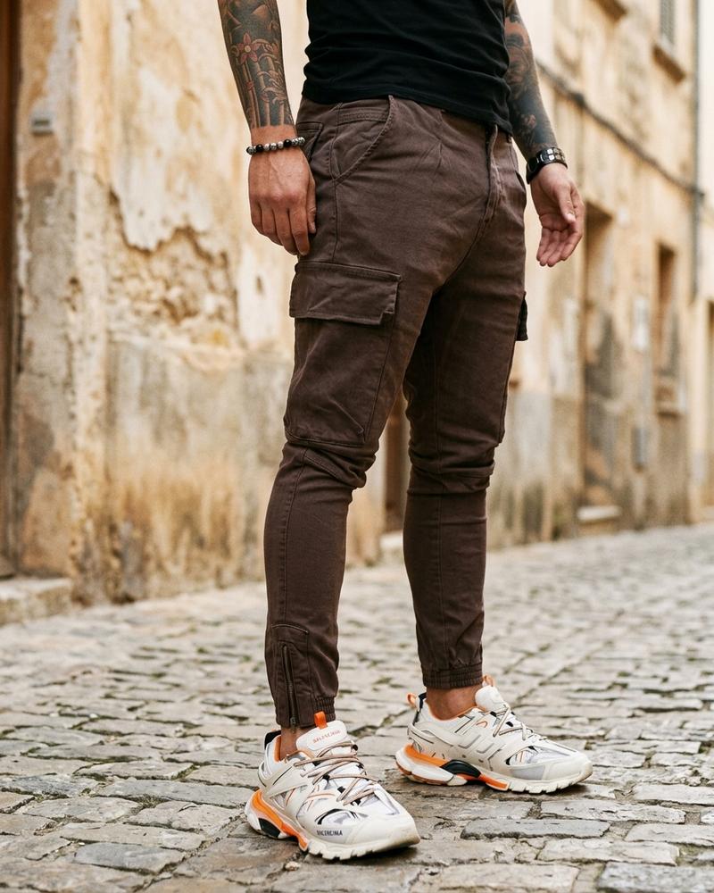 Macys Wear - Nerev | Schmal Geschnittene Cargo Hose Herren