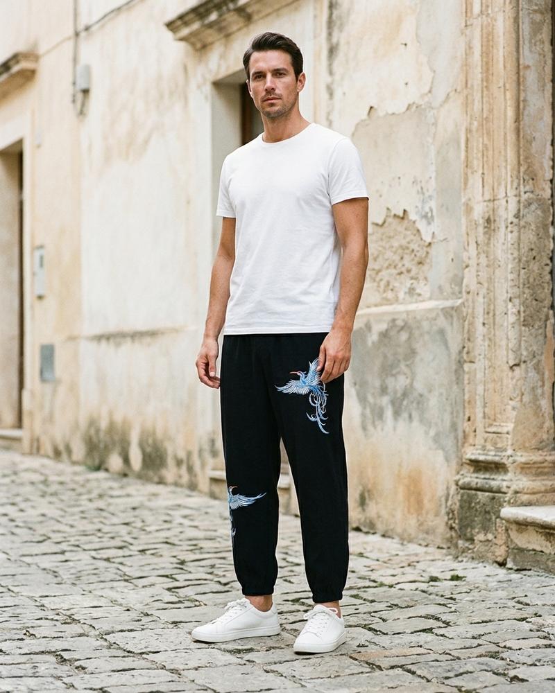 Macys Wear - Vehuv | Bestickte Jersey Hose Herren