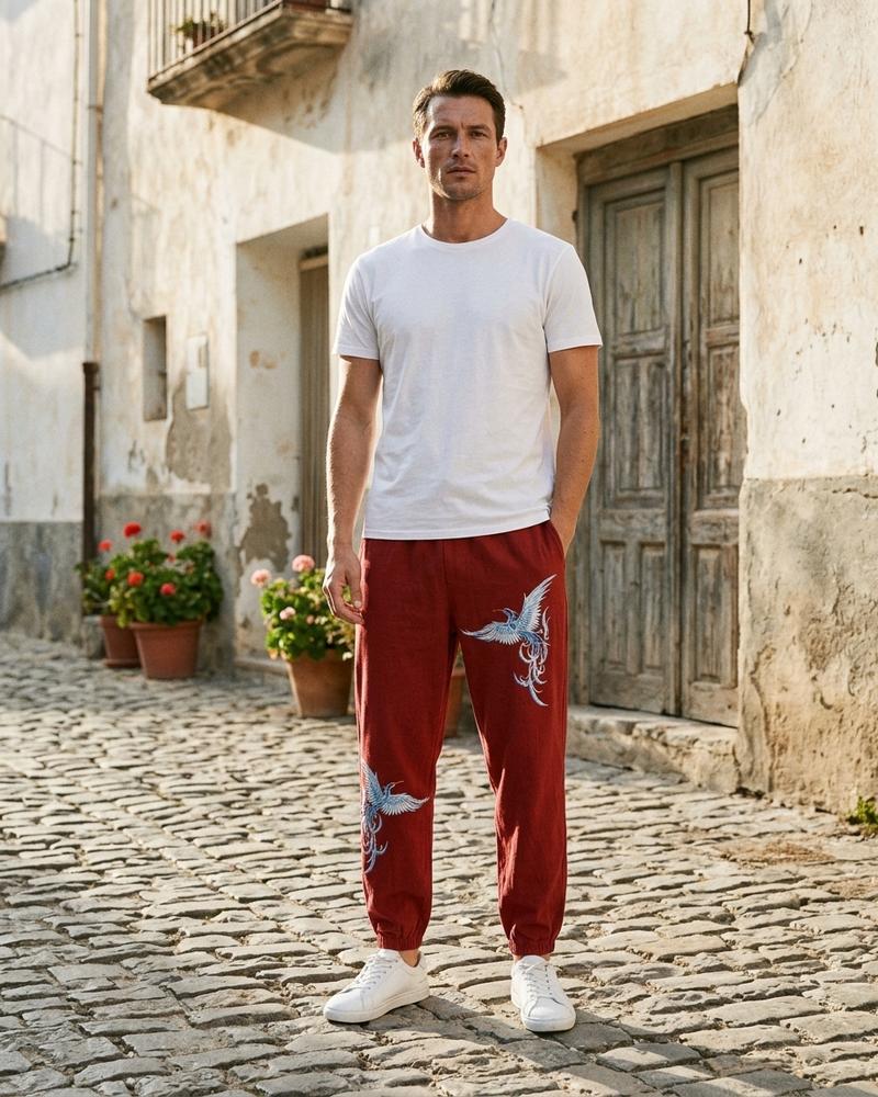 Macys Wear - Vehuv | Bestickte Jersey Hose Herren