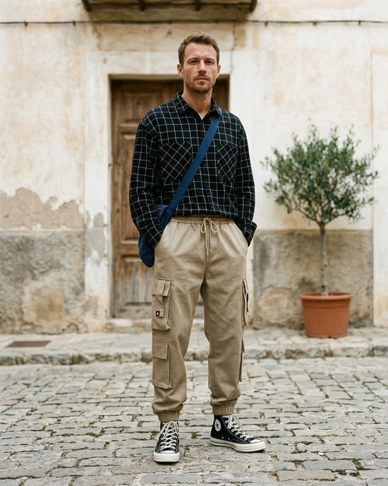Macys Wear - Lokar | Zulaufend Unifarben Hose Herren
