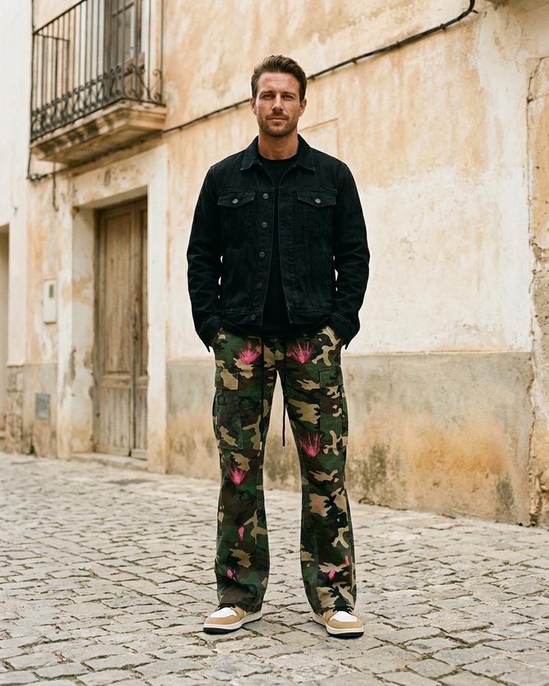 Macys Wear - Cahal | Ausgestellte Gemusterte Hose Unisex