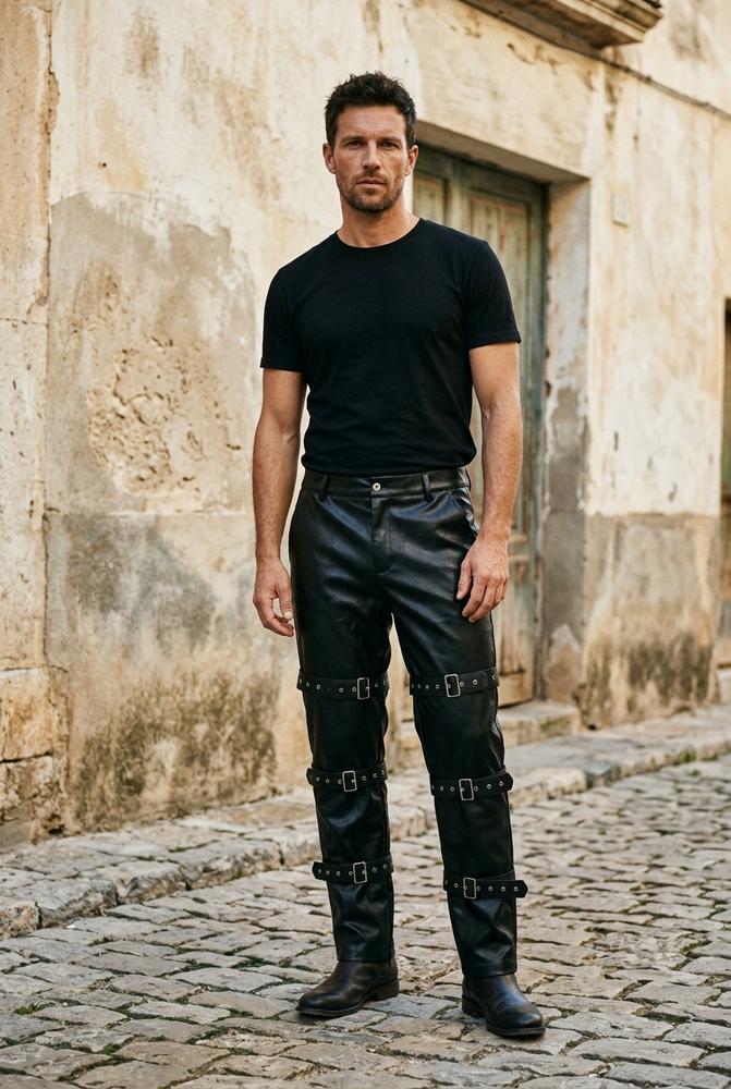 Macys Wear - Mimar | Gerade Geschnittene Geschnallte Hose Unisex