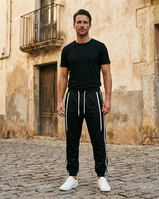 Macys Wear - Eodas | Sportliche Gestreifte Hose Unisex