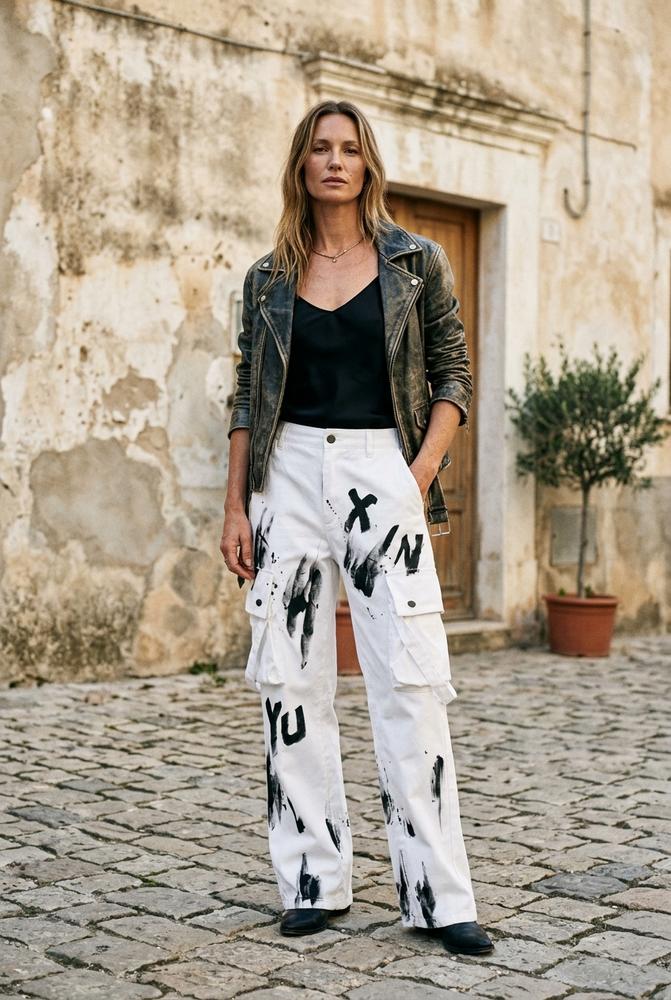 Macys Wear - Eofuv | Bemalte Weit Geschnittene Hose Unisex